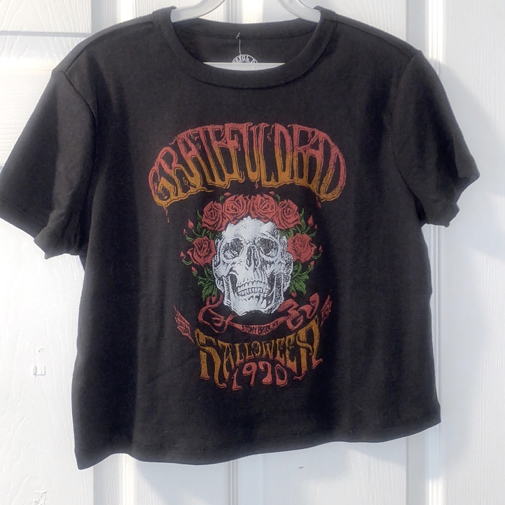 dark grey , greatful dead baby tee/shirt